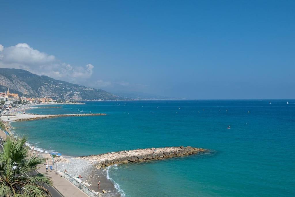 Le Panorama -Vue Exceptionnelle - Dernier Etage - Front De Mer Ментона Экстерьер фото